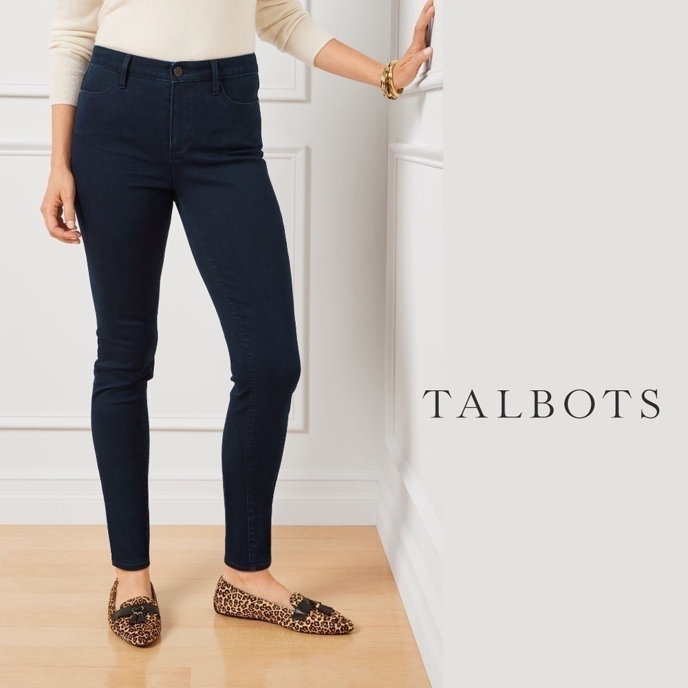 TALBOTS Nearly NEW! High Waist Jegging Ankle Jeans - Stretch + Dark Wash…​​​​​